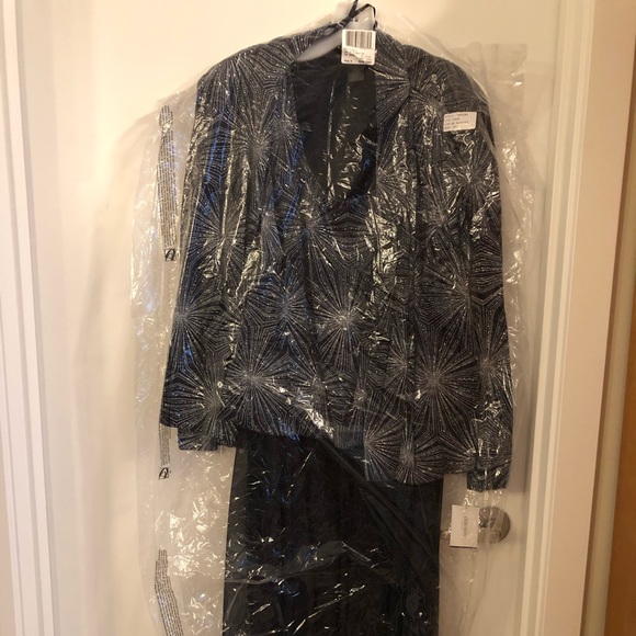 NWT Cachet navy/silver evening dress 👗 - Picture 6 of 6